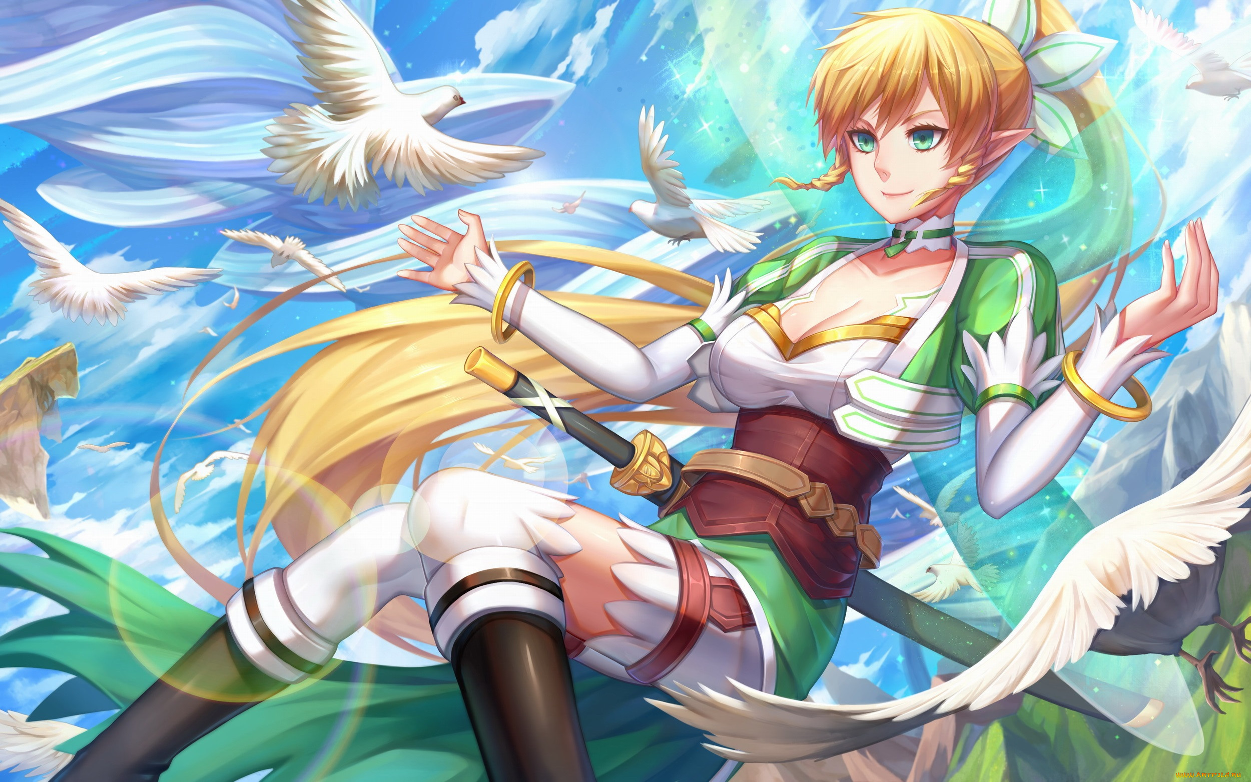 , sword art online, leafa